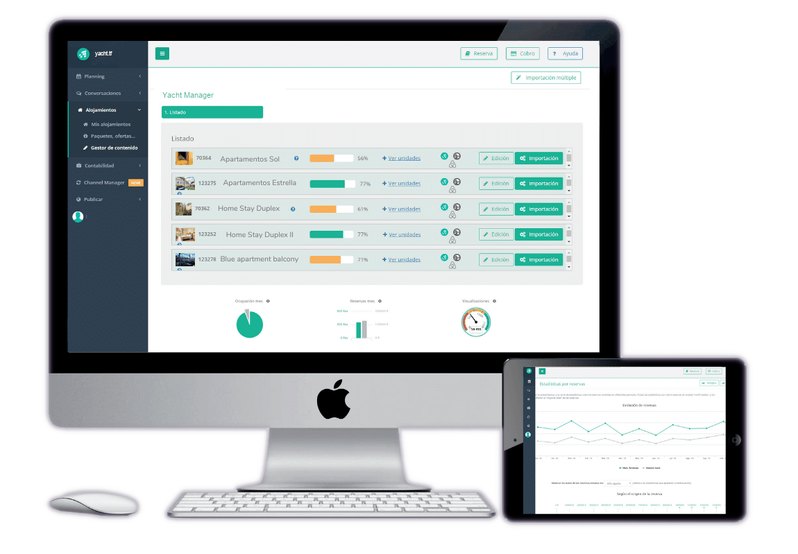 Yacht Charter Management Dashboard